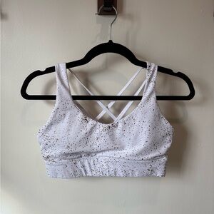 Zyia Light n Tight White & Gold Strappy Bra